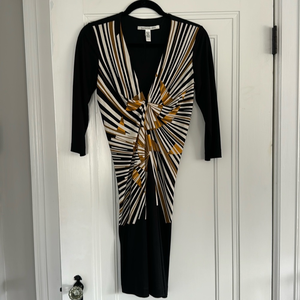 DVF art deco print dress